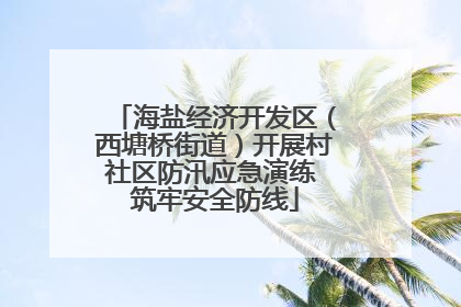 海盐经济开发区（西塘桥街道）开展村社区防汛应急演练 筑牢安全防线